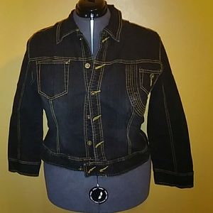 2pc bluejean skirt outfit